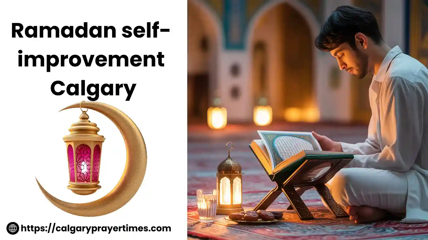 A Muslim individual in quiet prayerful reflection on Calgary's Peace Bridge at iftar time during Ramadan