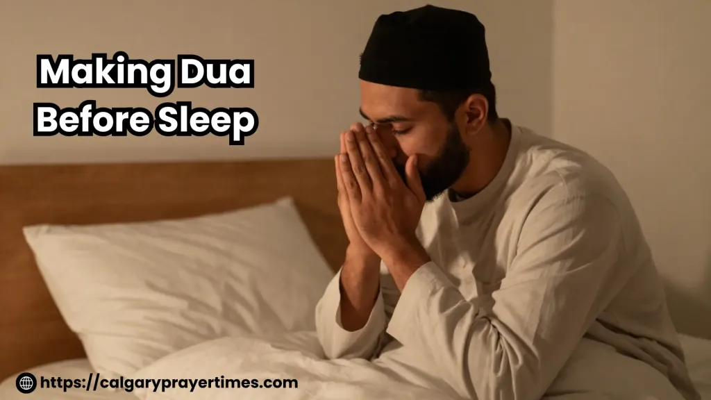 A simple home setting showing Sunnah eating habits.