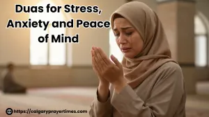 Muslim making dua for stress and anxiety relief in a peaceful environment