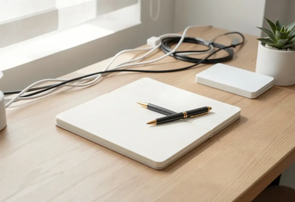 organized workspace for productivity in Muslim daily routine