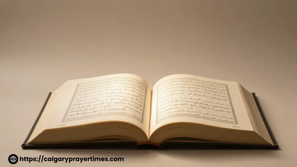Open Quran placed in soft light representing peace and guidance