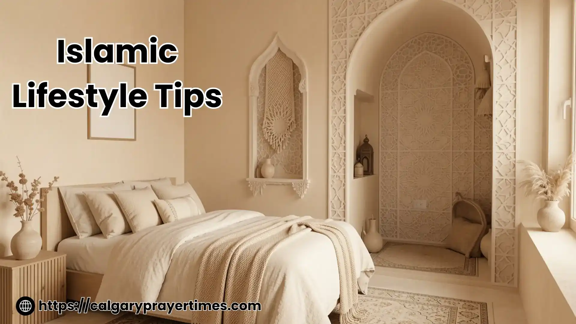 Simple Islamic lifestyle in a calm and peaceful home