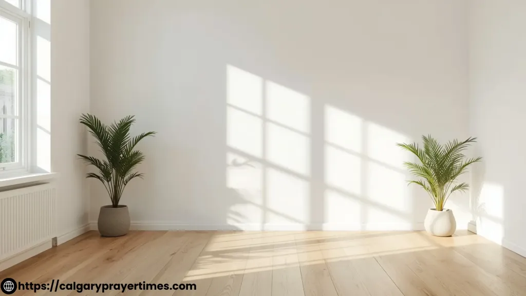 Clean room without phone distractions.